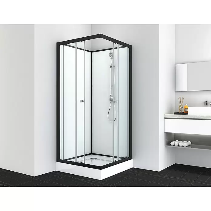 Sanotechnik Komplettdusche - 90 x 90 x 203 cm, Schwarz - Stimmungsaufnahme