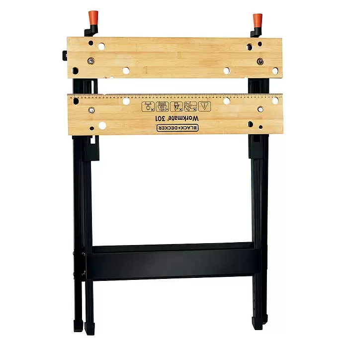 Black+Decker Werkbank WM301-XJ - Draagkracht: 160 kg, Afmeting ingeklapt: 63 x 89 x 13 cm - Vooraanzicht