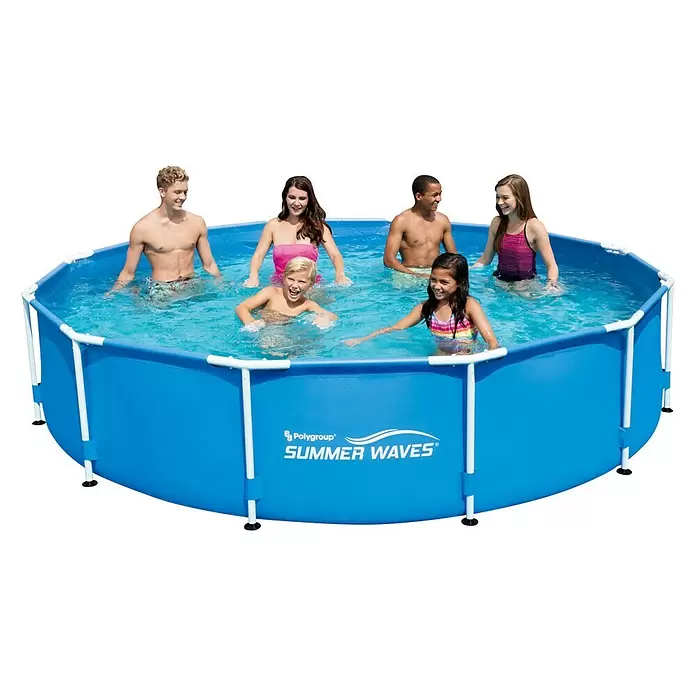 Piscina Frame Summerwaves - Ø x Al: 457 x 122 cm, 16.786 l, Azul - Producto en uso