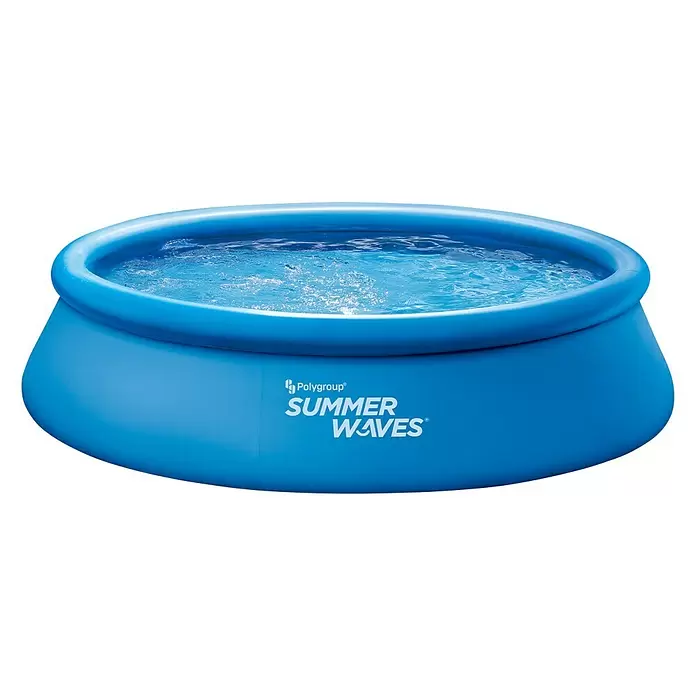 Piscina hinchable Summer Waves - Ø x Al: 396 x 84 cm, 7.146 l, Azul - Vista frontal