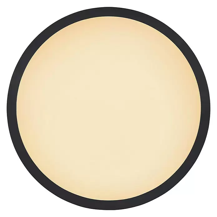 Globo LED mennyezeti lámpa kerek - 24 W, Fekete, fehér, opál, Meleg fehér - Alulnézet