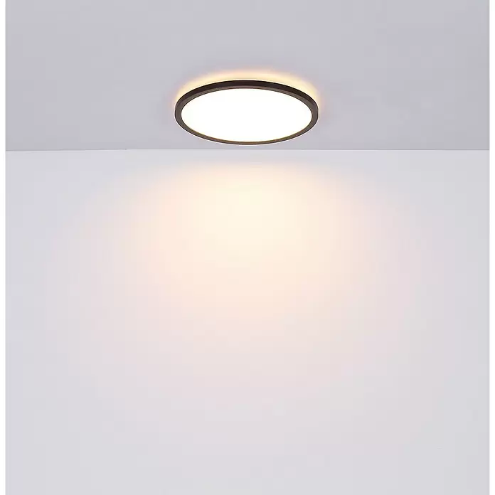 Globo LED mennyezeti lámpa kerek - 24 W, Fekete, fehér, opál, Meleg fehér - Hangulatos felvétel