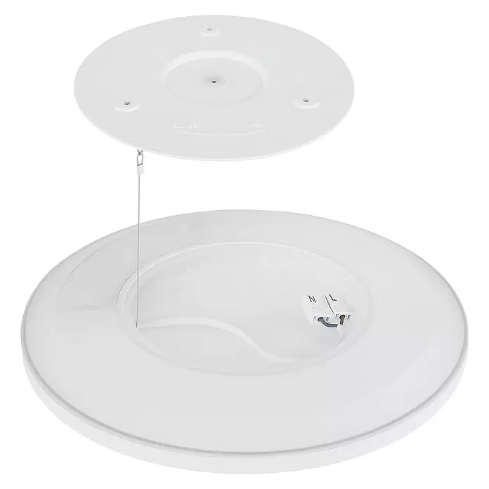 Globo LED mennyezeti lámpa kerek - 24 W, Fekete, fehér, opál, Meleg fehér - Felülnézet