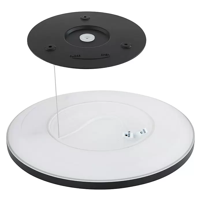 Globo LED mennyezeti lámpa kerek - 24 W, Fekete, fehér, opál, Meleg fehér - Felülnézet