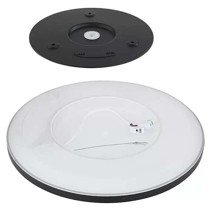 Globo LED mennyezeti lámpa kerek - 24 W, Fekete, fehér, opál, Meleg fehér - Felülnézet