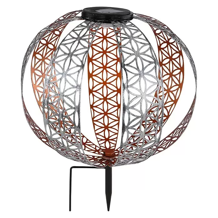 Globo Solarleuchte - Erdspieß, Warmweiß, Ø x H: 30 x 41 cm - Vorderansicht