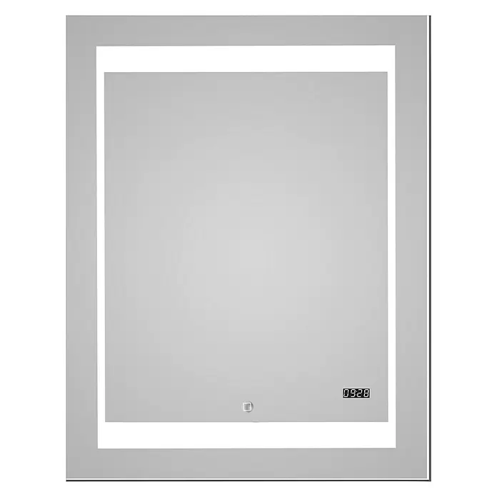 DSK LED-Lichtspiegel Silver Futura - 70 x 90 cm, Sensorschalter - Vorderansicht