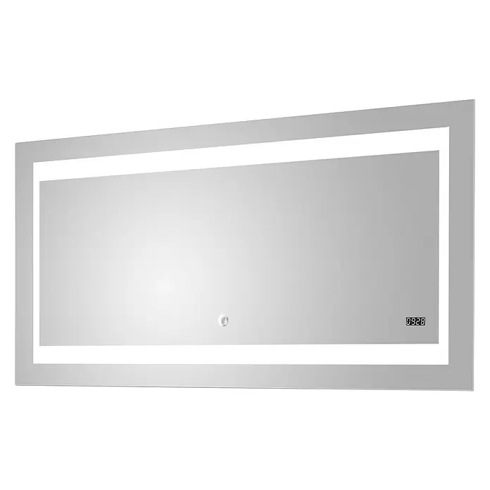 DSK LED-Lichtspiegel Silver Futura - 140 x 70 cm, Sensorschalter - Vorderansicht