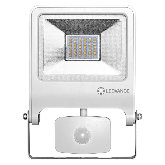 Ledvance LED reflektor Endura Flood - Bijele boje, Senzor, 30 W, IP44 - Pogled sprijeda