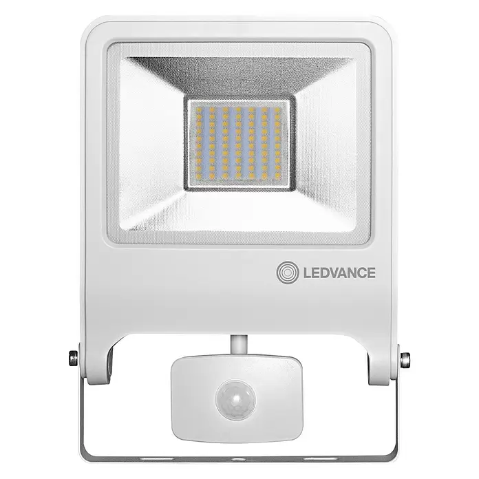 Ledvance LED reflektor Endura Flood - Bijele boje, Senzor, 50 W, IP44 - Pogled sprijeda