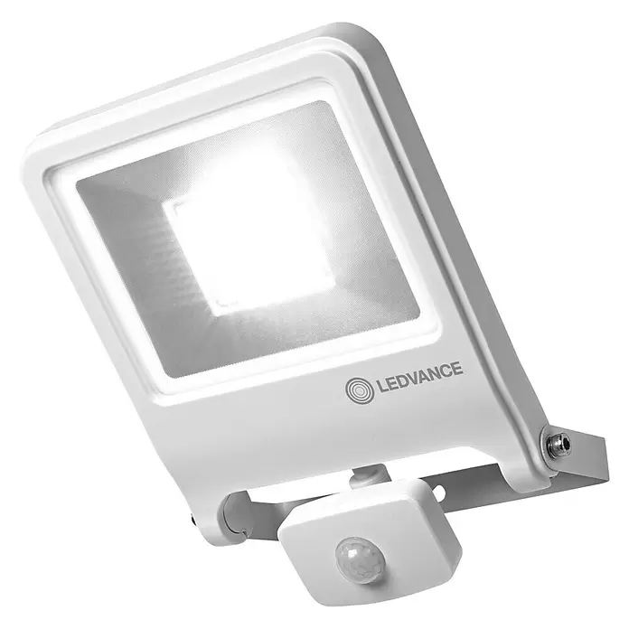Ledvance LED-Strahler Endura Flood - Weiß, Sensor, 50 W, IP44 - Diagonale Ansicht