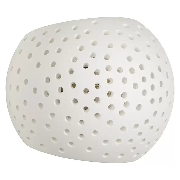 Lucide Gipsy Wandleuchte - 40 W, L x B x H: 13 x 15 x 12,8 cm, Weiß, G9, Strukturiert - Vorderansicht