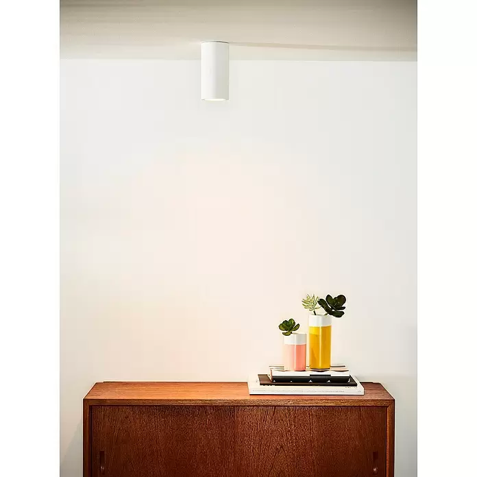 Lucide Gipsy Deckenleuchte - 35 W, L x B x H: 7 x 7 x 14 cm, Weiß, GU10 - Stimmungsaufnahme