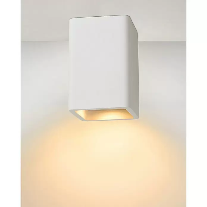 Lucide Gipsy Deckenleuchte - 35 W, L x B x H: 9 x 9 x 13,5 cm, Weiß, GU10 - Stimmungsaufnahme