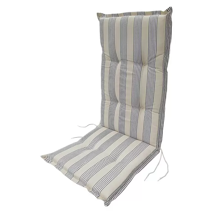 Sun Garden Hochlehner-Auflage Naxos - Beige, 117 x 49 x 6 cm, Baumwoll-Polyester-Mischgewebe - Diagonale Ansicht