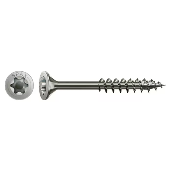 Spax T-Star plus Champú seco Inoxidable - Ø x L: 5 x 80 mm, Acero inoxidable, 10 uds., Rosca parcial - Vista frontal