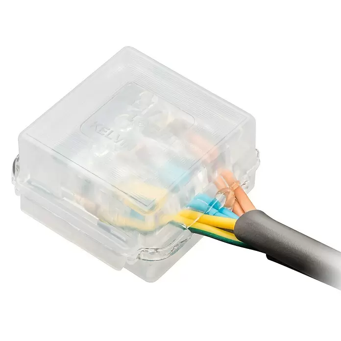 RayTech Kabelverbinder-bescherming - Transparant, 1 st., l x b x h: 30 x 45 x 45 mm - Diagonaal zicht