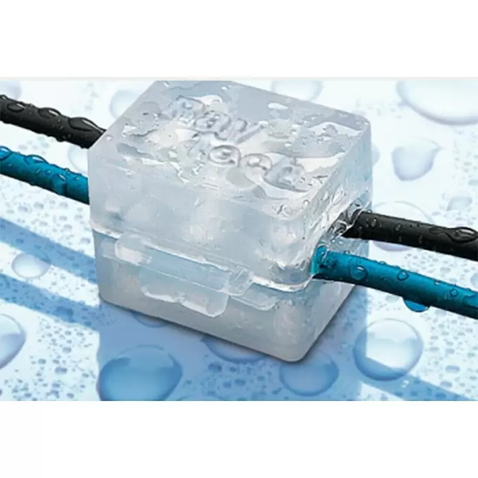 RayTech Kabelverbinder-bescherming - Transparant, 4 st., l x b x h: 23 x 30 x 24 mm - Toepassingsvoorbeeld