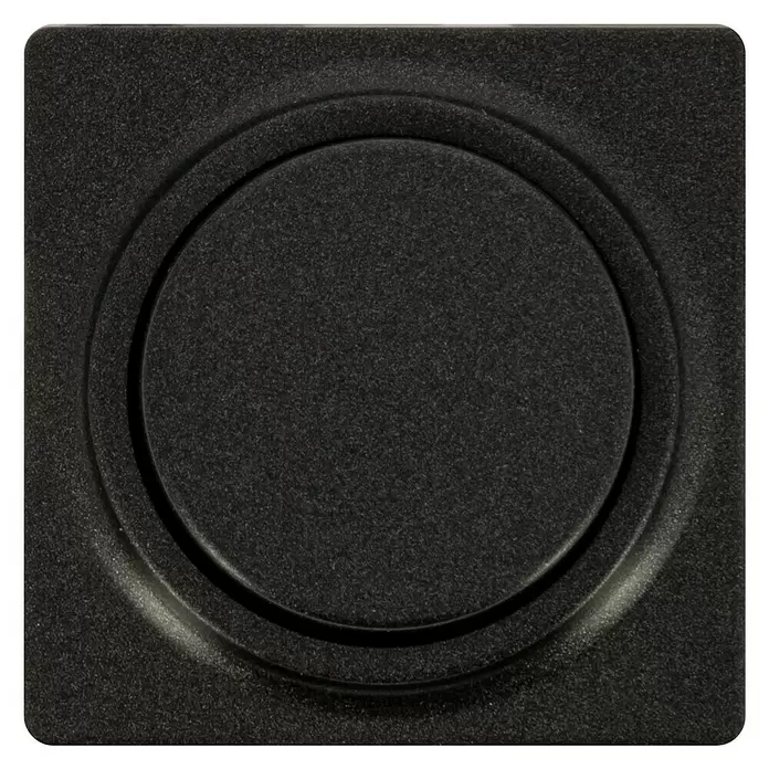 Siemens DELTA Mega Draaidimmer-afdekraam - Zwart, Inbouw, Kunststof - Vooraanzicht