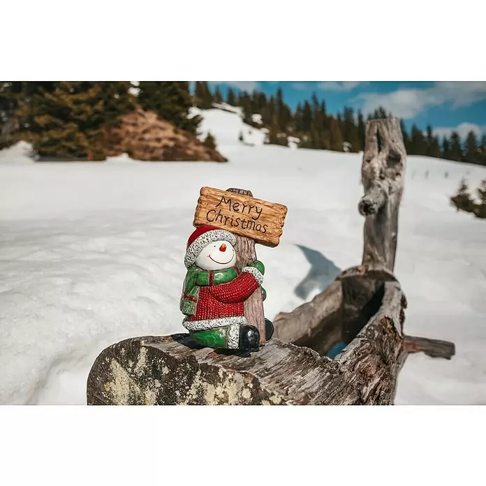 Dekofigur Schneemann - L x B x H: 18,5 x 25,5 x 37 cm - Stimmungsaufnahme