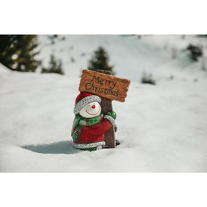 Dekofigur Schneemann - L x B x H: 18,5 x 25,5 x 37 cm - Stimmungsaufnahme