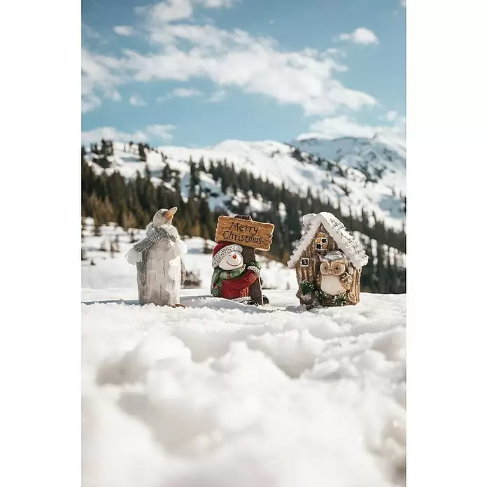 Dekofigur Schneemann - L x B x H: 18,5 x 25,5 x 37 cm - Stimmungsaufnahme