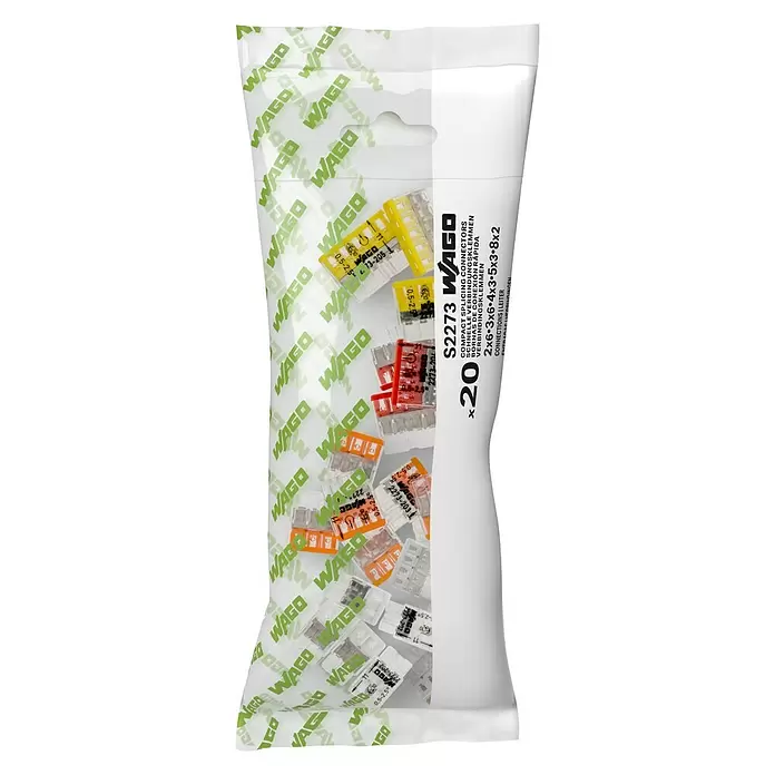 Wago Lasklem Mix - 20 st., Doorsnede: 0,5 - 2,5 mm² - Vooraanzicht