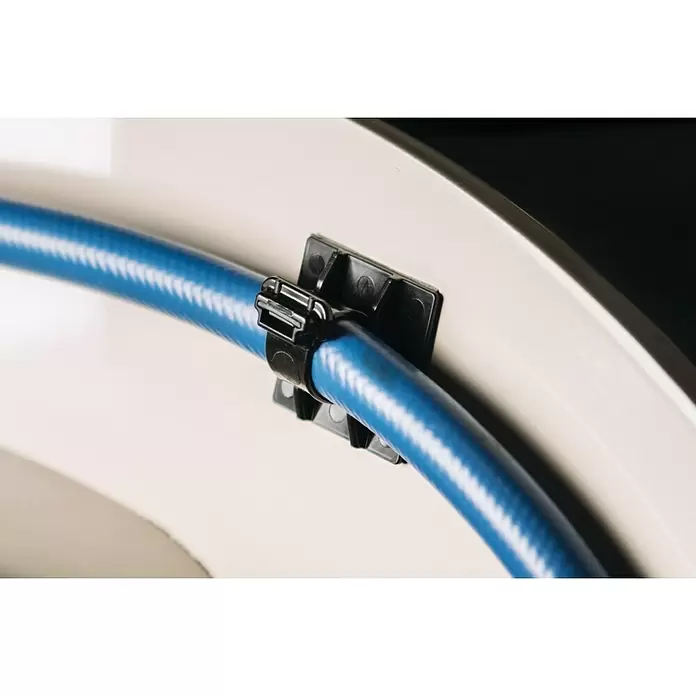 HellermannTyton Kabelklemmen - l x b: 19 x 19 mm, Zwart, 10 st. - Close-up