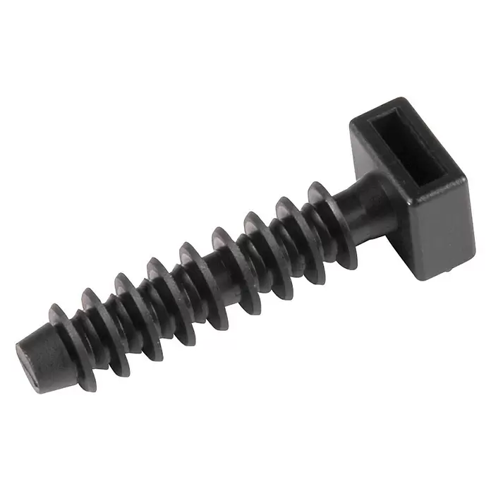 HellermannTyton Pluggen - 100 stk., Zwart - Diagonaal zicht