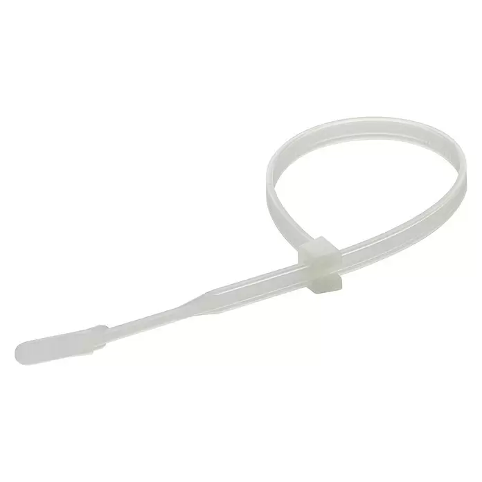 HellermannTyton Kabelbinders - l x b: 290 x 4,7 mm, 100 st., Wit - Diagonaal zicht