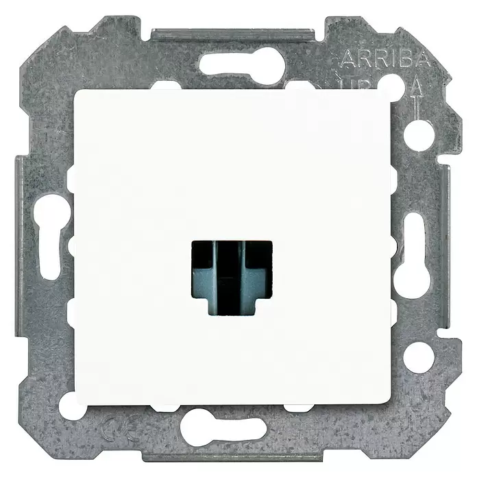 Siemens DELTA Viva UAE-datacontactdoos - 1 kanalen, Wit - Vooraanzicht