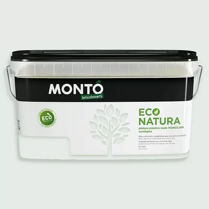 Montó Bricolovers Pintura para paredes Econatura - Lino Fjader, 4 l, Mate - Vista frontal