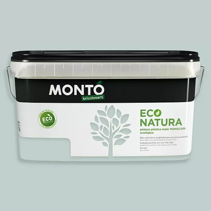Montó Bricolovers Pintura para paredes Econatura - Jade Klar, 4 l, Mate - Vista frontal