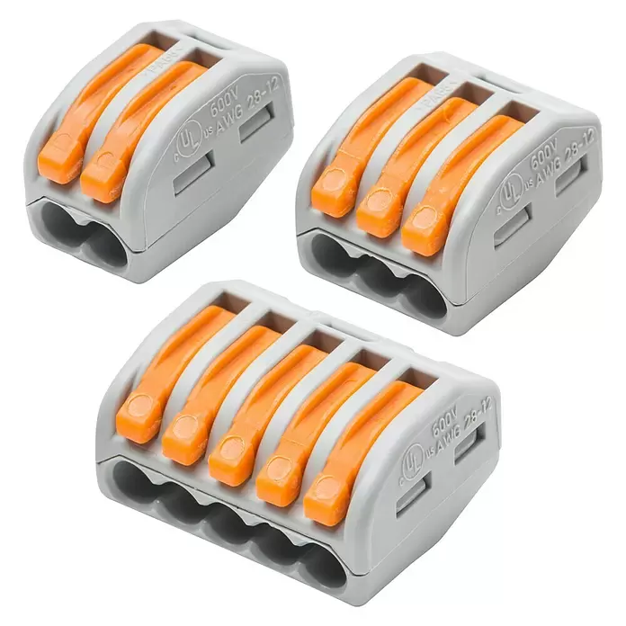 Wago Lasklem met hendel - Doorsnede: 0,08 - 4 mm², 40 st. - Diagonaal zicht