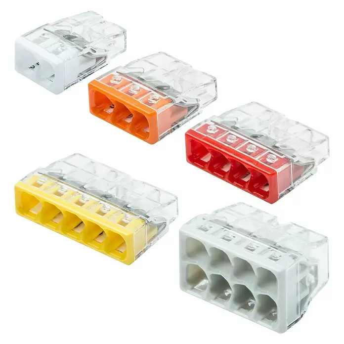 Wago Lasklem Mix - 100 st., Doorsnede: 0,5 - 2,5 mm² - Diagonaal zicht