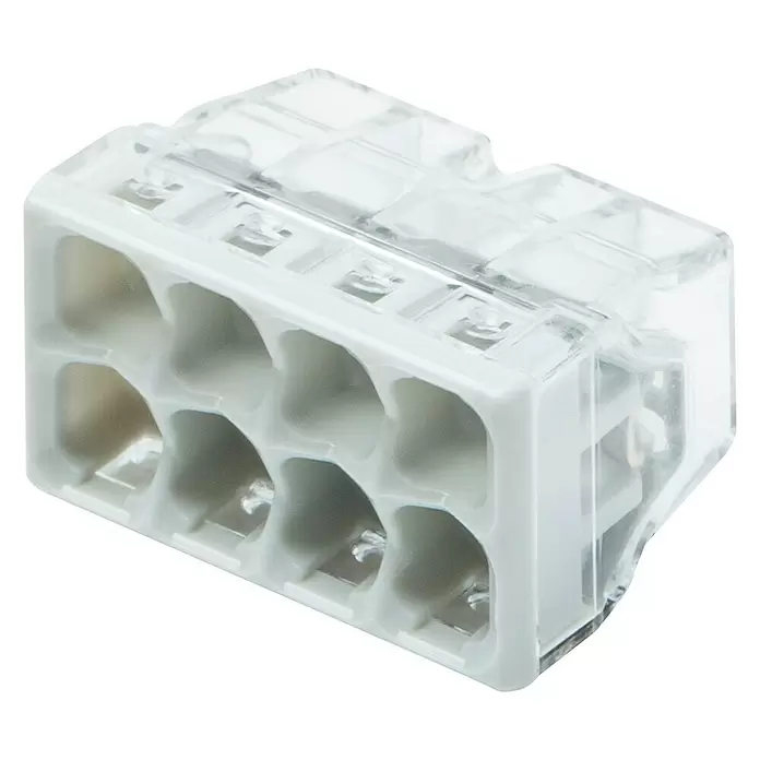 Wago Lasklem - 0,5 - 2,5 mm², 8 st., 8 st. - Diagonaal zicht
