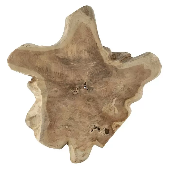 Baumscheibe - Teak, Unbehandelt, Durchmesser: 45 cm - 50 cm - Draufsicht