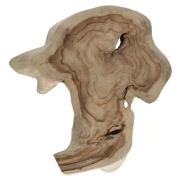 Baumscheibe - Teak, Unbehandelt, Durchmesser: 45 cm - 50 cm - Draufsicht