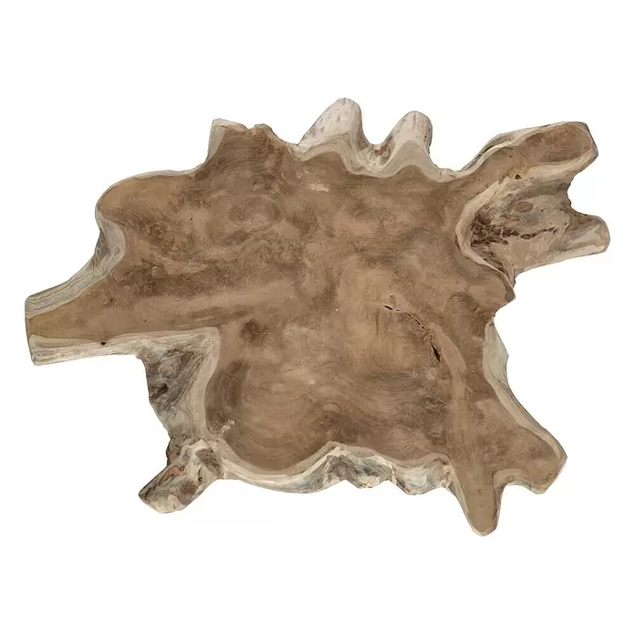 Baumscheibe - Teak, Unbehandelt, Durchmesser: 45 cm - 50 cm - Draufsicht