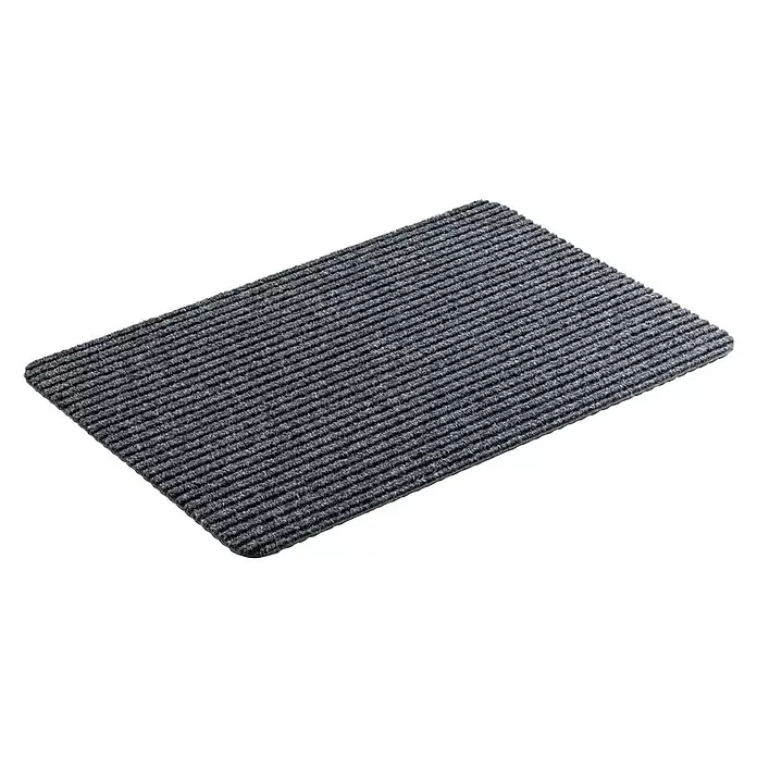 Astra Fußmatte Rib Line Sprint - 50 x 80 cm, Grau - Diagonale Ansicht