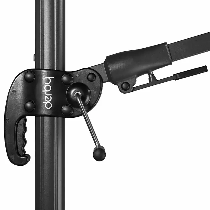 Derby Ravenna LED-Sonnenschirm AX - Anthrazit, L x B: 246 x 246 cm - Detailaufnahme