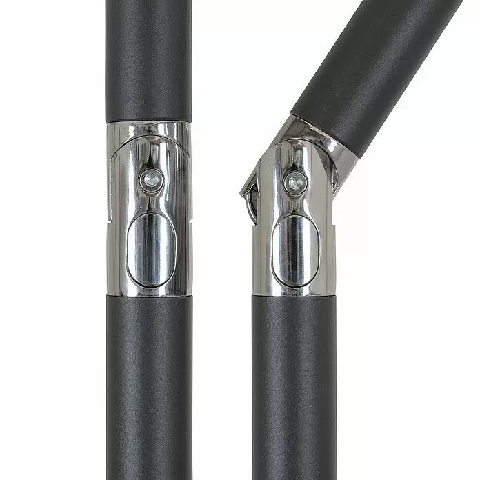 Derby Basic Lift Sonnenschirm Neo - Anthrazit, Durchmesser: 180 cm - Detailaufnahme