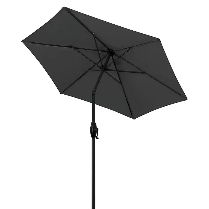 Derby Basic Lift Sonnenschirm Neo - Anthrazit, Durchmesser: 180 cm - Diagonale Ansicht