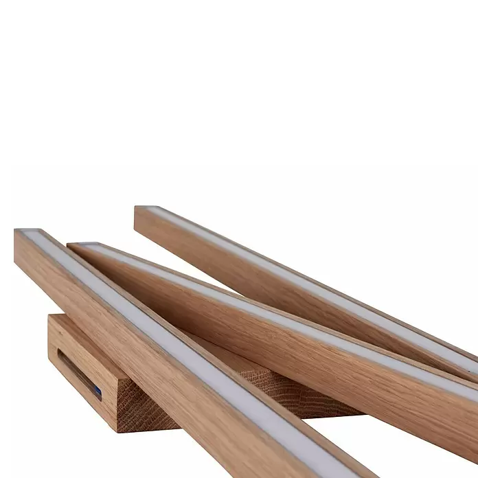 Spotlight LED-Deckenleuchte Linus - 27 W, L x B x H: 19 x 84,5 x 6,5 cm, Eiche, Warmweiß - Detailaufnahme