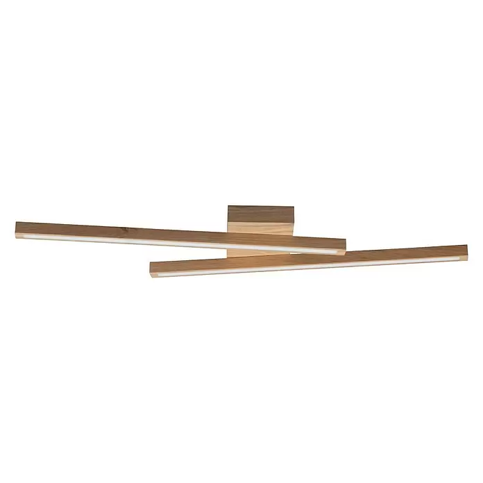 Spotlight LED-Deckenleuchte Linus - 18 W, L x B x H: 19,5 x 87,5 x 6,5 cm, Eiche, Warmweiß - Vorderansicht