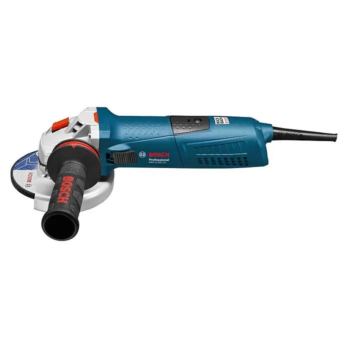 Bosch Professional Winkelschleifer GWS 13-125 CIE - 1.300 W, Durchmesser Scheibe: 125 mm, Leerlaufdrehzahl: 2.800 U/min - 11.500 U/min - Linke Seitenansicht