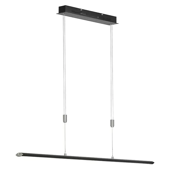 Honsel Leuchten Pendelleuchte Beat TW - 20,1 W, L x B x H: 77 x 50 x 110 cm, Schwarz - Diagonale Ansicht