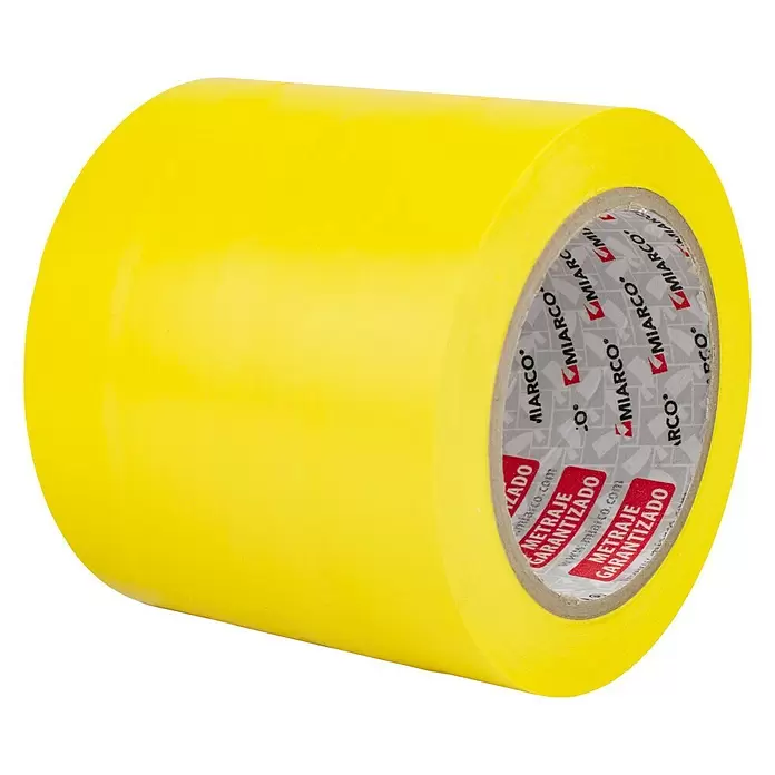 Cinta de señalización - L x An: 33 m x 10 cm, Amarillo - Vista angular