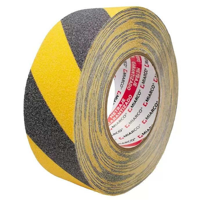 Cinta antideslizante - L x An: 15 m x 5 cm, Amarillo/Negro - Vista angular