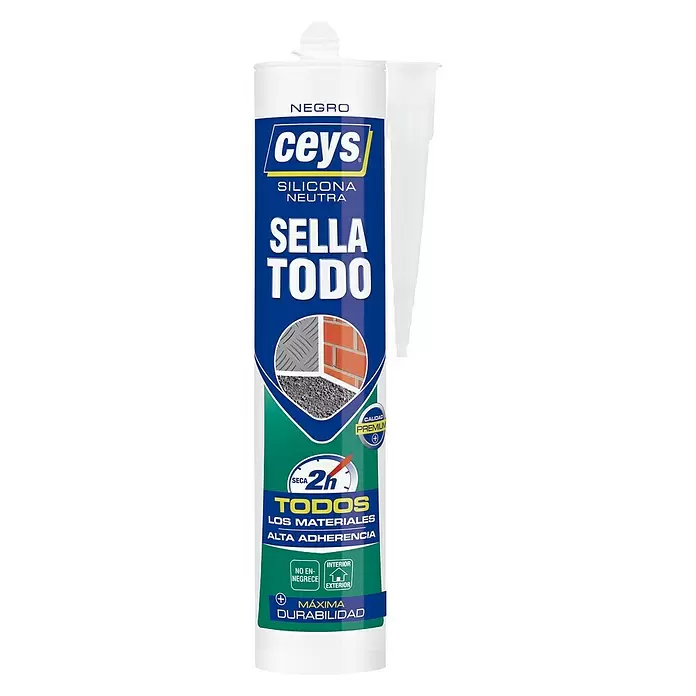Ceys Silicona Neutra Sella Todo - Negro, 280 ml - Vista frontal